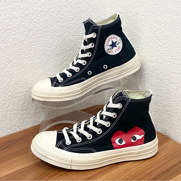 CONVERSE X Comme des Garçons PLAY High Top Chuck 70 Unisex Sneakers Women’s 7 - Picture 1 of 16
